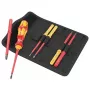 Wera 05006600001 Kraftform Kompakt VDE 7 Universal 1 Tool Finder atsuktuvų rinkinys, 7 dalys, 817 VDE rankena antgaliams + 6 keičiamos VDE mentelės, IEC 60900, su diržo dėklu