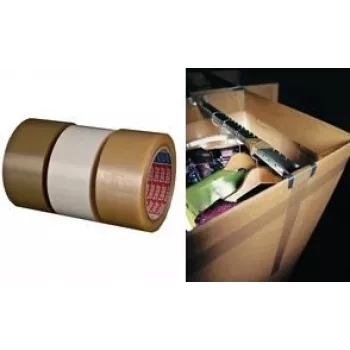 Pakavimo juosta Tesa 04124, PVC, ruda, 66 m × 50 mm