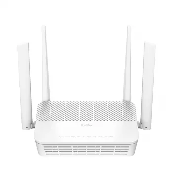Cudy WR3000P stalininis belaidis maršrutizatorius Wi‑Fi 6 dviejų juostų 2,4/5 GHz, 2,5 Gigabit Ethernet, 3 LAN prievadai, baltas