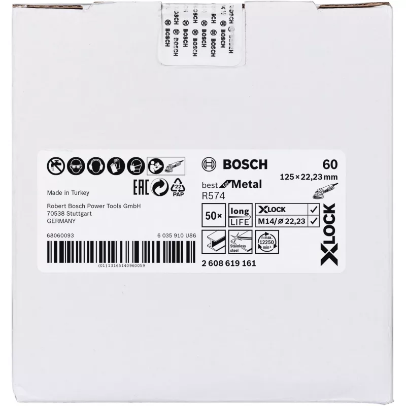 Bosch 2 608 619 161 šlifavimo diskas metalo apdirbimui su X-LOCK