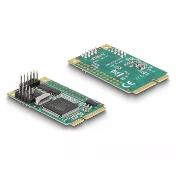 DeLOCK Mini PCIe pilno dydžio kortelė į 2 x Serial RS-232 D-Sub 9 kontaktų