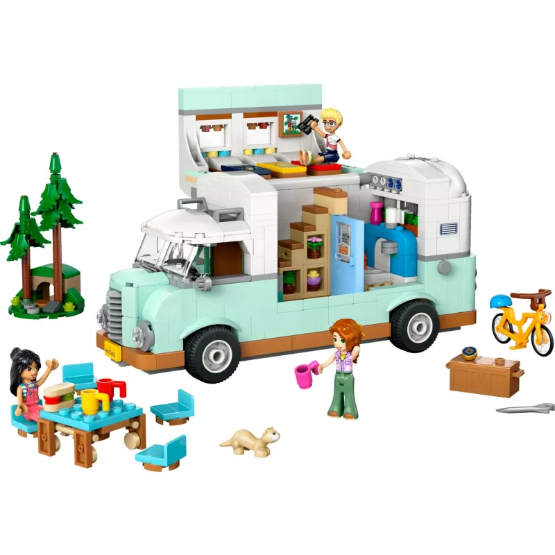 LEGO Motor Home 42663 – LEGO Friends kemperinė mašina, 778 dalių, 3 mini-lėlės, nuo 7 metų