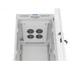 19 colių 32U LANBERG stovimas serverio spintos korpusas 600×800 mm pilkas su stiklinėmis durelėmis ir LCD (Flat Pack)