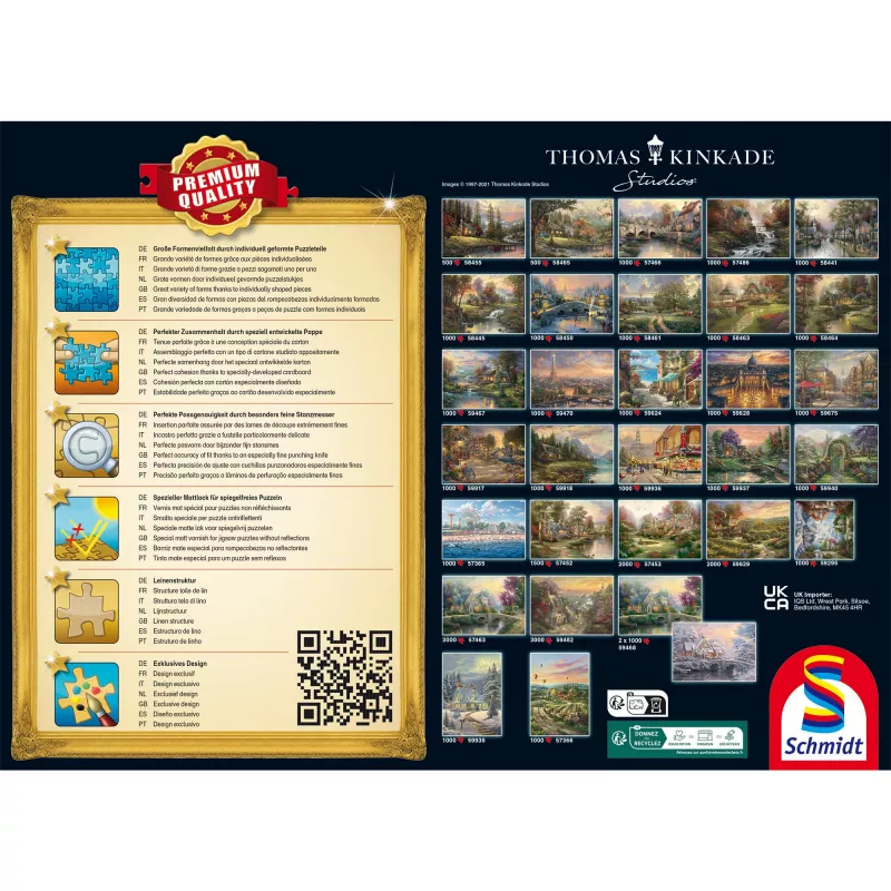 Dėlionė Schmidt Spiele 57529 „Thomas Kinkade Studios – Santa's Silent Night“ 1000 dalių