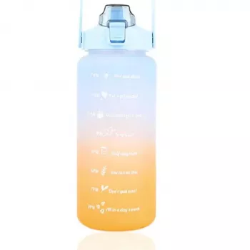 Extralink Motyvacinis Vandens Butelis, 2000ml Sportinis Vandens Butelis, Mėlyna-Orinžinė, BUT-993