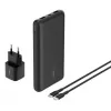 Belkin BoostCharge – Powerbank su integruotu maitinimo šaltiniu, 20000 mAh, PD, 3 išėjimo prievadai (24 pin USB-C, 2 x USB)