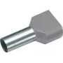 Cimco 187741 Dviguba ferulė 4 mm² iš dalies izoliuota pilka 100 vnt.