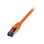 Pataisinis kabelis RJ45 CAT6A 500MHz 0,5m oranžinis S-STP(S/FTP) TPE/LSZH(Superflex) AWG26 Syner