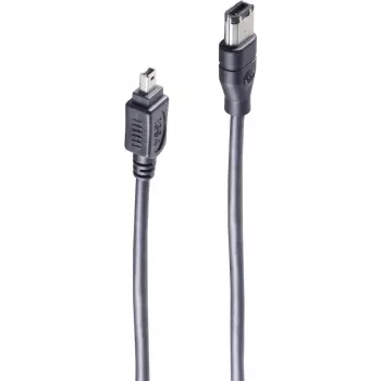 FireWire kabelis ShiverPeaks BS77213 3 m 4 kontaktų 6 kontaktų juodas