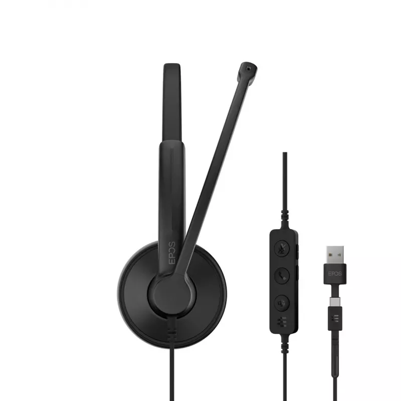 Ausinės EPOS IMPACT 100 MS Mono USB-C+A laidinės lengvos 51 g