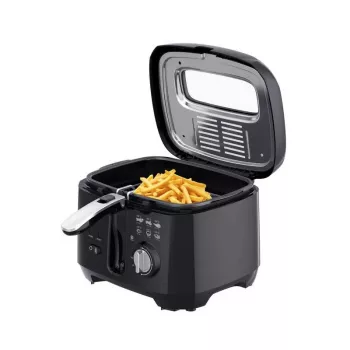 ELDOM Fryer FREET, 2,5 L, 400 g bulvytėms, temperatūros reguliatorius, išimamas aliejaus bakas, juoda