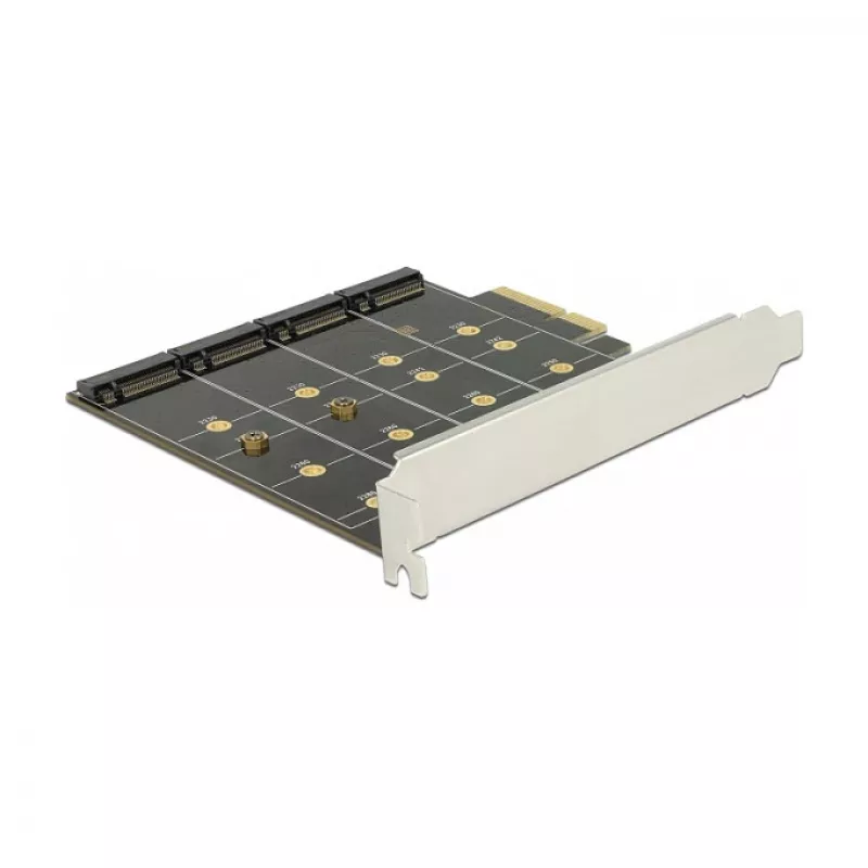 DeLOCK 89888 vidinė PCIe sąsajos plokštė su 4 M.2 lizdais SATA diskams