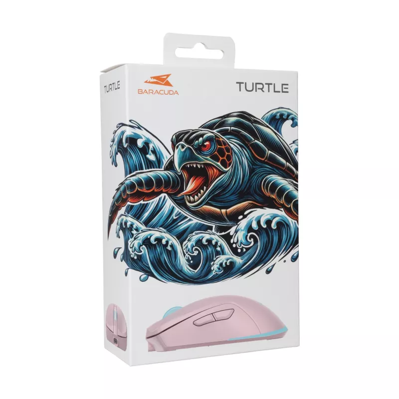 Belaidė pelė Baracuda BGM-124 Turtle Pink TURTLE-P