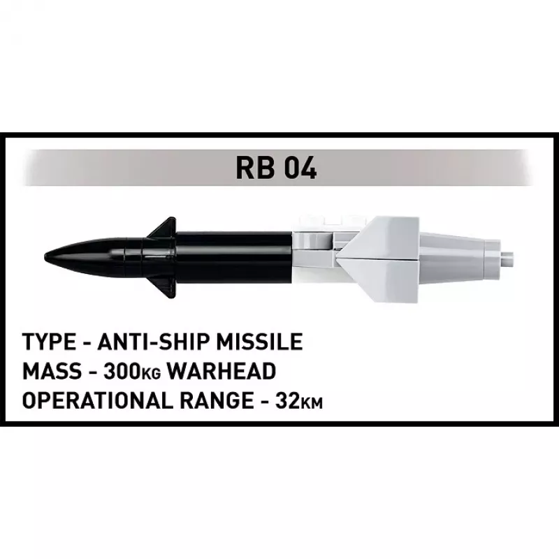 Cobi blokelių rinkinys Saab AJ 37 Viggen, 881 detalės