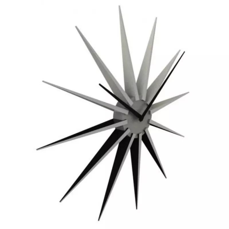 NeXtime laikrodis 3051zi Nova, Ø50 cm, sieninis, juodas/sidabrinis