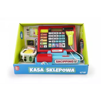 Kasos aparatas su skaitytuvu ir svarstyklėmis