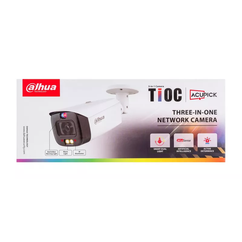 Dahua Technology WizSense IPC-HFW3849T1-AS-PV 8MP kulkos formos IP lauko stebėjimo kamera su aktyviu atgrasymu
