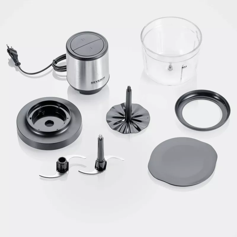 Elektrinis smulkintuvas Severin KM 3867, 1 L, 400 W, juodas/sidabrinis/skaidrus