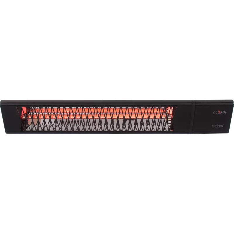 Infragalvas šildytuvas SUNRED PRO25W-SMART, sieninis trikampis tamsus, 2500 W, juodas, IP55