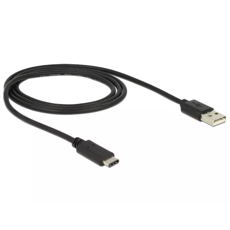 USB kabelis DeLOCK 83600 USB 2.0 1m USB C USB A juodas