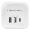 Power Cube QOLTEC 52547 maitinimo blokas 3×AC lizdai, 2×USB-A, 1×USB-C PD 20W