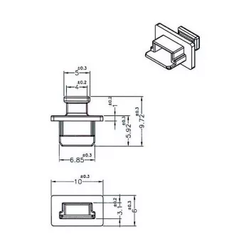 Apsauginis dangtelis USB Mini-B lizdui DeLOCK 64011