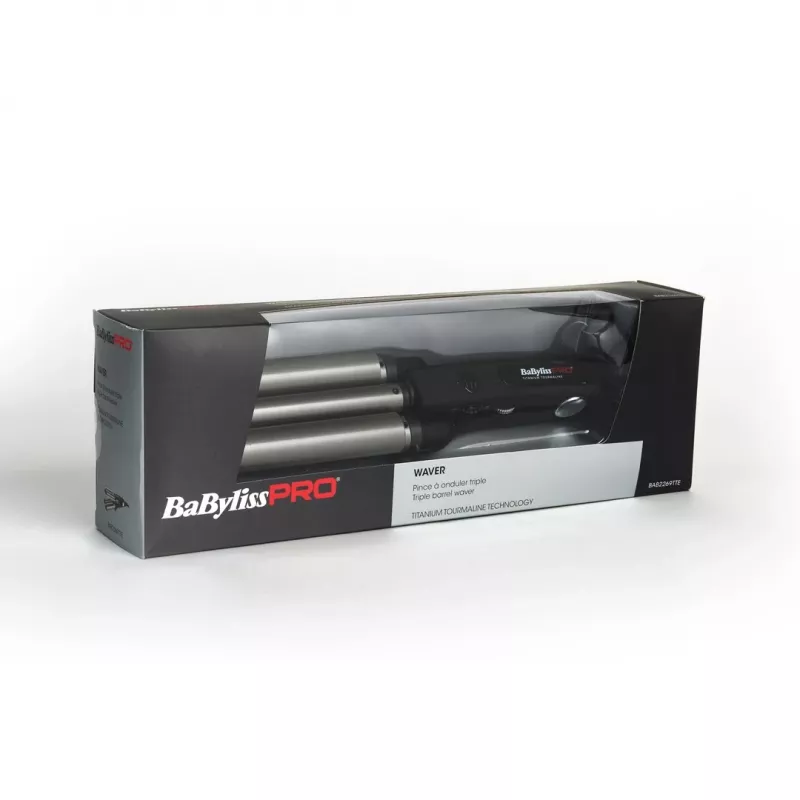 Garbanojimo žnyplės BaByliss PRO TRIPPLE WAVER — 125 W, juodos, 2,7 m laidas
