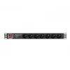 Lanberg PDU-PRO-07E-0200-BK perjungiamas maitinimo skirstytuvas 1U, 6x E tipo lizdai, 2 m kabelis