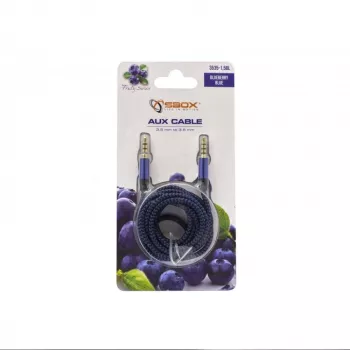 Sbox 3535-1.5BL AUX kabelis 3.5mm į 3.5mm mėlynas