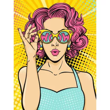 Ravensburger kūrybinis rinkinys CreArt ART Collection Canvas Edition – Moteris rožine spalva (PopArt)