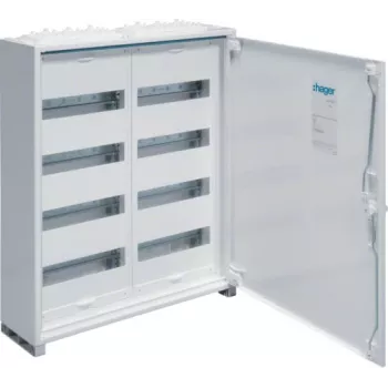 Hager FWB42S. Typ: Freistehendes Gestell, Produktfarbe: Weiß, Internationale Schutzart (IP-Code): IP44. Breite: 550 mm, Tiefe: 161 mm, Höhe: 650 mm (F