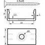 Montavimo U-profilis 20 mm EUROLITE 51210869 plastikinis