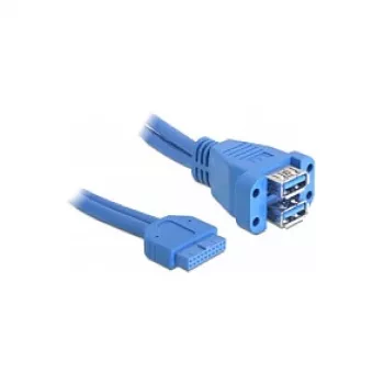 USB laidas DeLOCK 82942 USB 3.2 Gen 1 0,45 m mėlynas