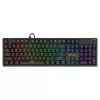 Žaidimų klaviatūra SAVIO STYX BROWN – mechaninė Outemu Brown, QZERTY US International, RGB, USB, pilno dydžio 104 klavišai, juoda