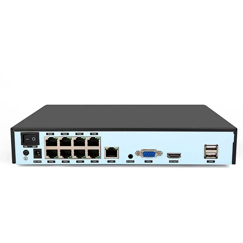Tinklinis vaizdo registratorius FOSCAM FN9108HE 8 kanalų 5MP POE NVR Juodas