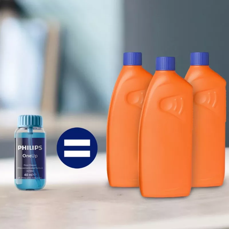 Philips OneUp itin koncentruotas grindų valiklis, lazdelinis dulkių siurblys, mėlynas, 40 ml, skystis (koncentratas), Philips OneUp, 30 mm