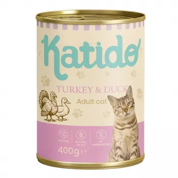 KATIDO kalakutiena su antiena – šlapias ėdalas katėms – 400g