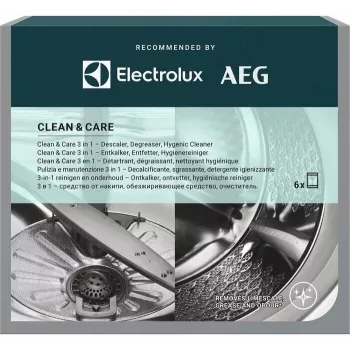 Valiklis ir kalkių šalinimo priemonė Electrolux M2GCP601 3 viename milteliai indaplovei ir skalbimo mašinai, pakuotė po 6