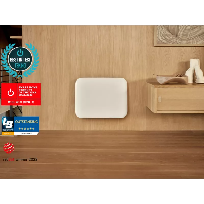 Sieninis šildytuvas Mill PA400WIFI4 400W, tinka 4–6 m², baltas, IPX4