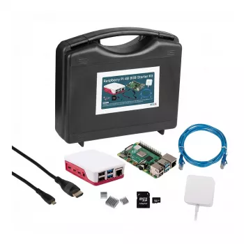Siwa Raspberry Pi4B - 8GB - Pilnas rinkinys su raudonu/baltu korpusu (SI-RPI4B-FULL8GB)