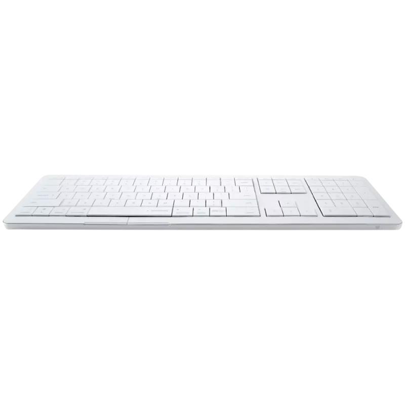 Belaidė klaviatūra CLEVETURA CLVX 1 Touch-On-Keys AI — ANSI US Mac išdėstymas, žirkliniai jungikliai, aliumininis korpusas, interaktyvus RGB