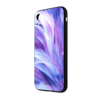 Apsauginis stiklas Tellur Cover Glass print iPhone XR su spausdintu plunksnos raštu