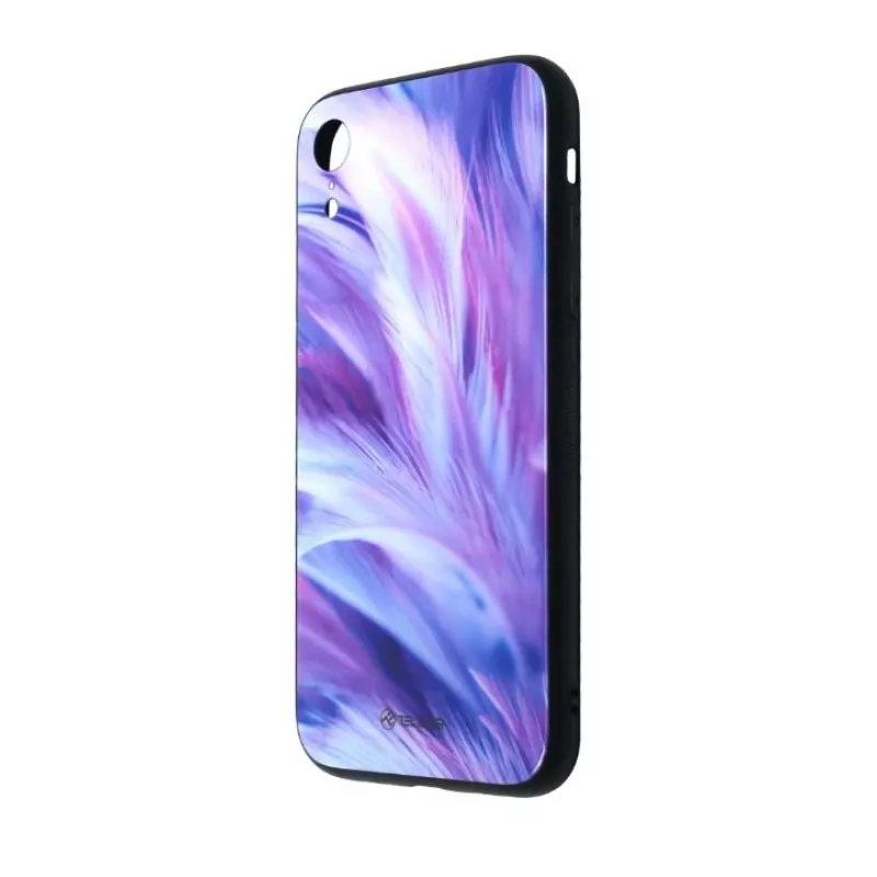 Apsauginis stiklas Tellur Cover Glass print iPhone XR su spausdintu plunksnos raštu