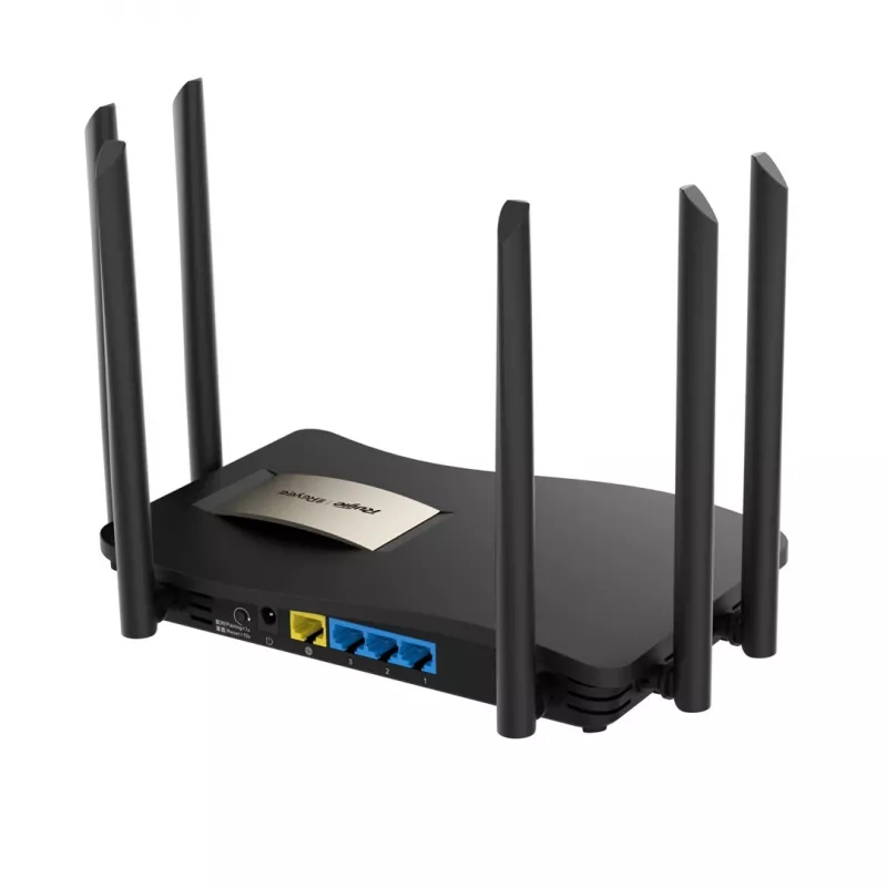 Stalininis maršrutizatorius RUIJIE RG-EW1200G PRO dviejų juostų Wi‑Fi 5, 1300 Mbps, 6 išorinės antenos, 4 Gigabit LAN prievadai