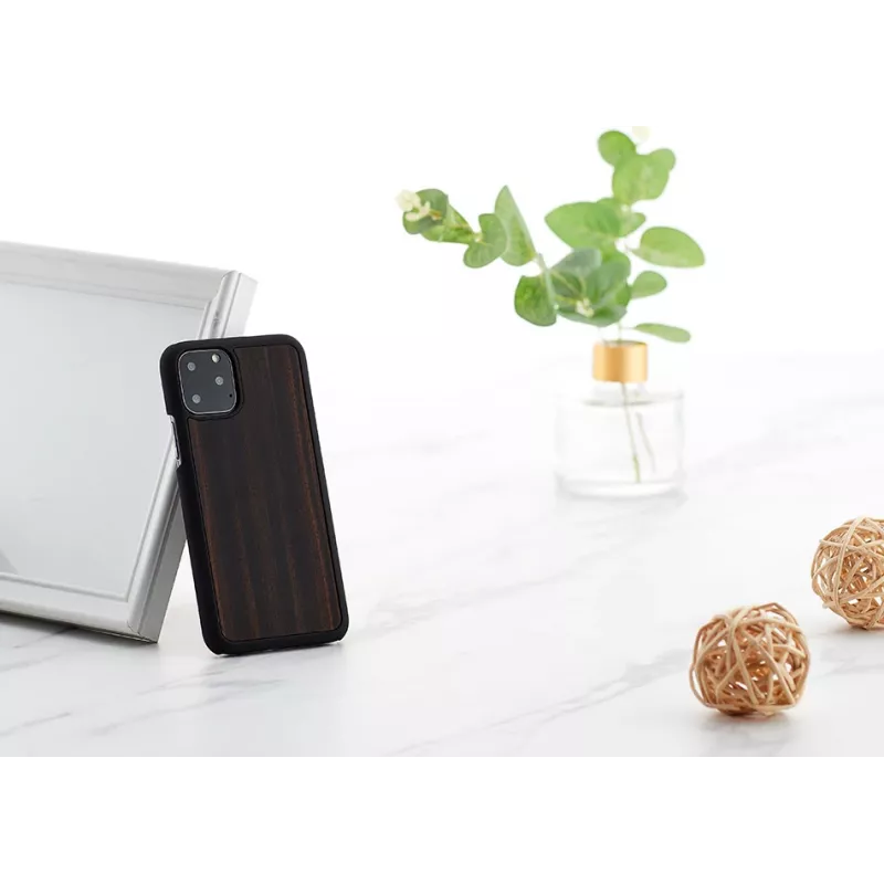 Dėklas telefonui man and wood iPhone 11 Pro — juodas kaip juodmedis, kietas apsauginis galinis dangtelis