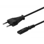 Maitinimo laidas SAVIO CL-97 — 1,2 m, E tipo kištukas į IEC C7, juodas
