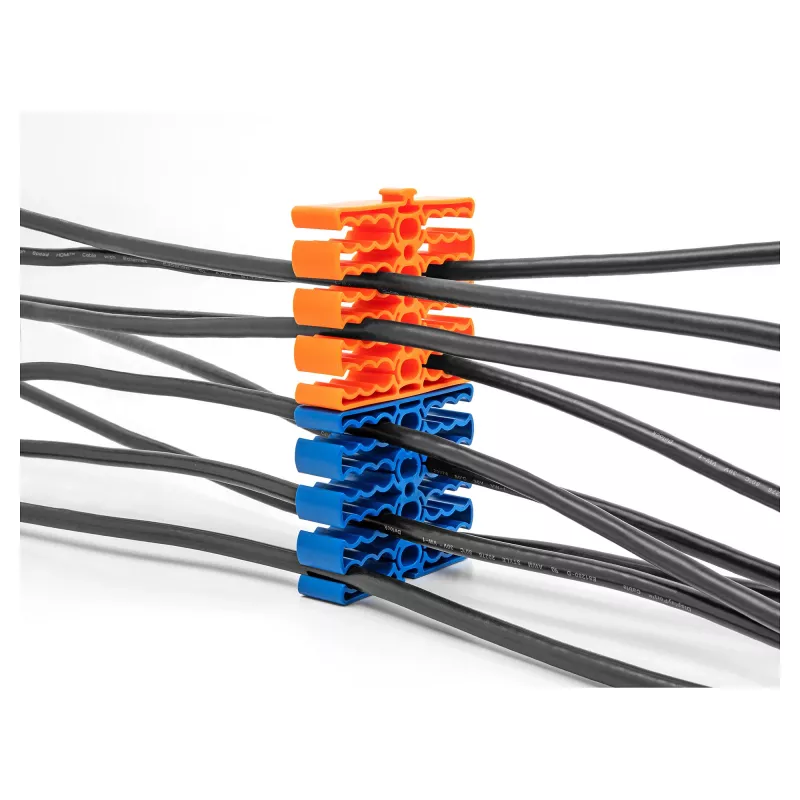 Kabelių laikiklis DeLOCK 66255 oranžinis 24 kabelių įvadai