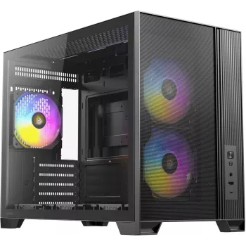 Antec korpusas Mini FLUX M Micro-ATX / Mini-ITX be maitinimo šaltinio juodas