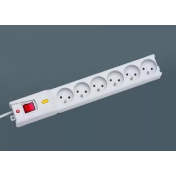 Lestar LX 610 1L 3,0 m pilkas – apsauginis kištukinis lizdas su vienu lizdu ir 3,0 m laidu