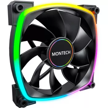 MONTECH RX140 PWM 140 mm ARGB Reverse Blade korpuso ventiliatorius - juodas